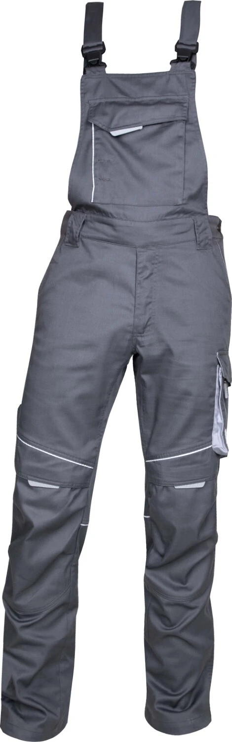Pantaloni cu pieptar ARDON®SUMMER scurtati gri inchis