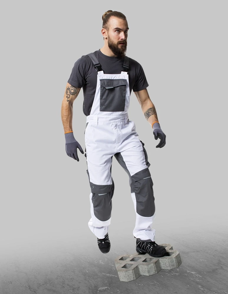 Pantaloni cu pieptar ARDON®SUMMER alb
