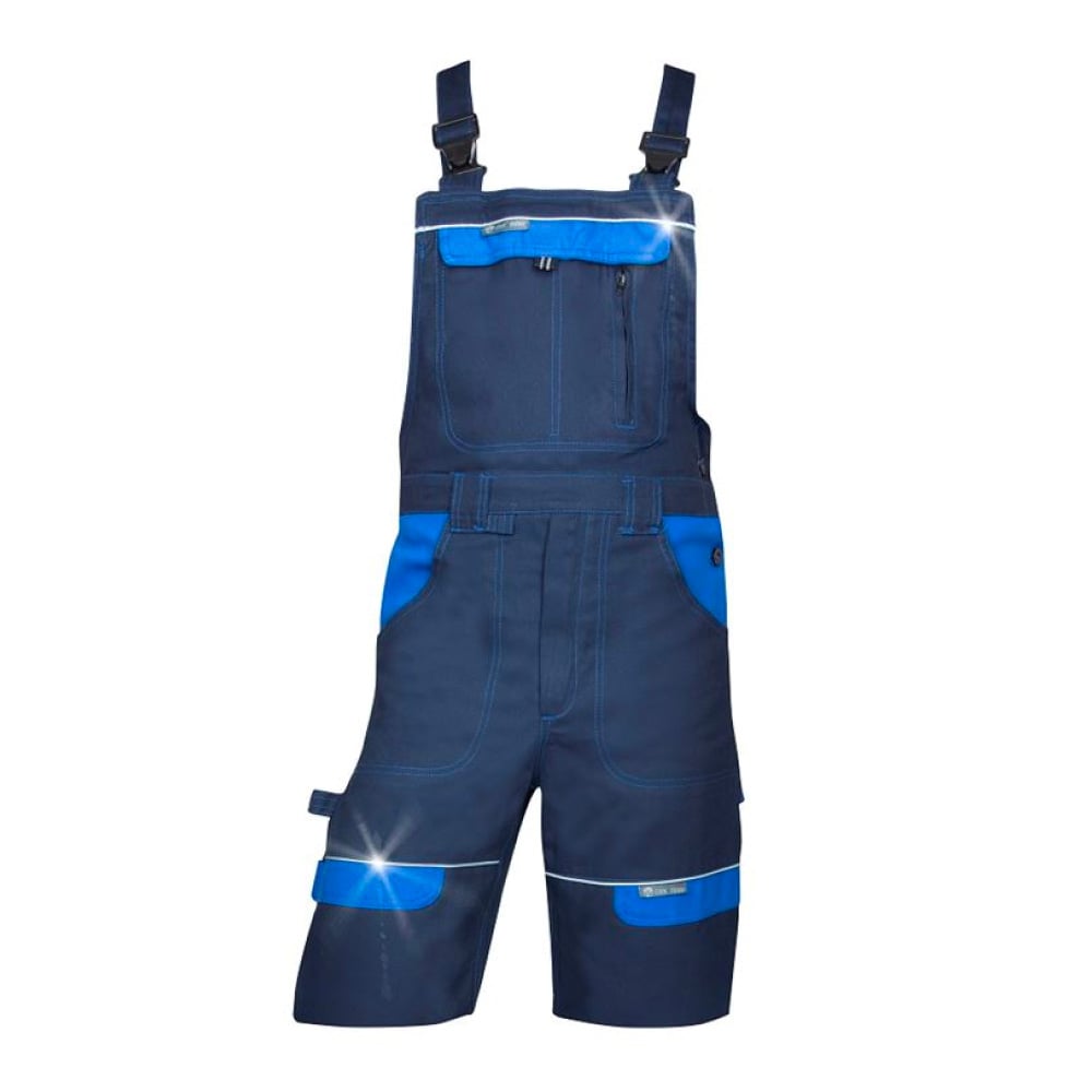 Pantaloni de lucru cu pieptar scurti COOL TREND - bleumarin/albastru